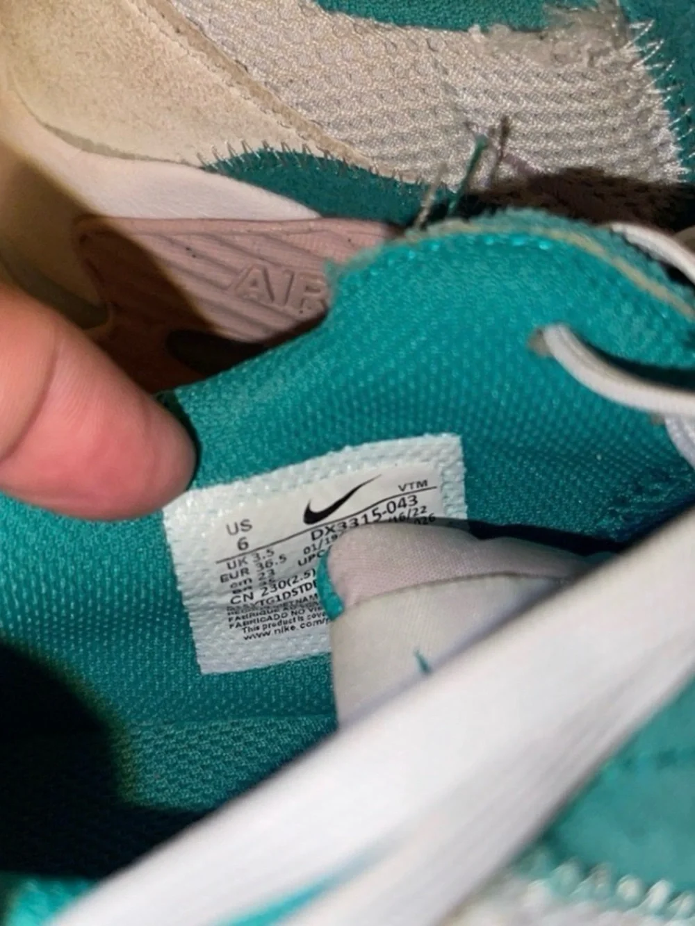 Nike Women’s Green and Light Gray Running Sneakers - Size 6